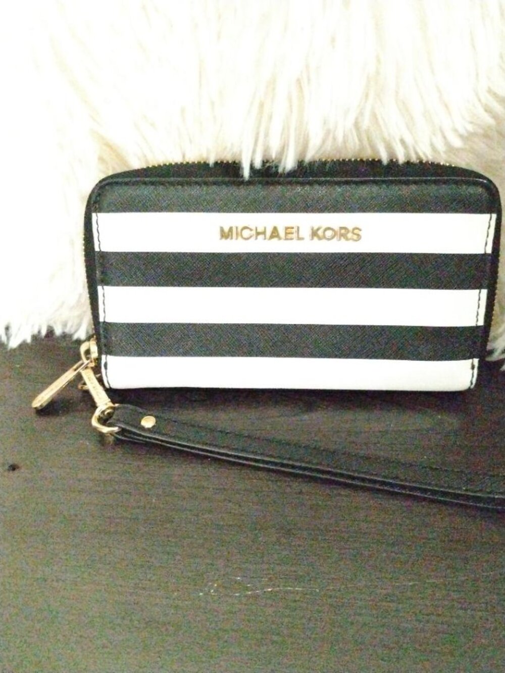 Michael Kors Jet Set Striped Wallet Wristlet NWOT
